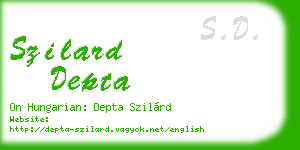 szilard depta business card